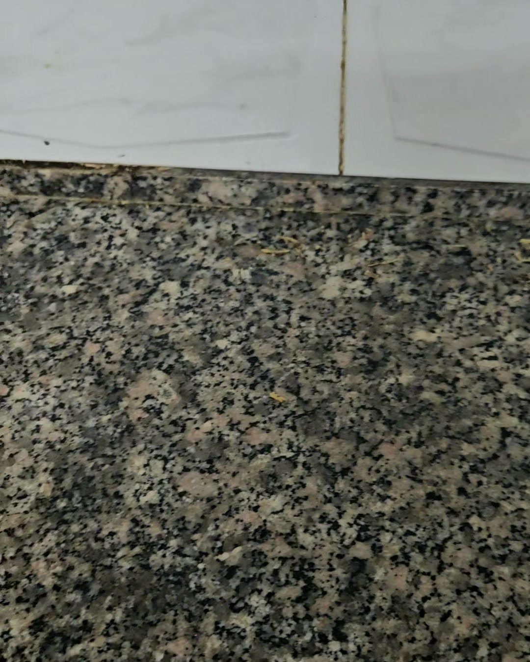 שיש גרניט מנוקד בכפר חב"ד לפני ציפוי בטפט
